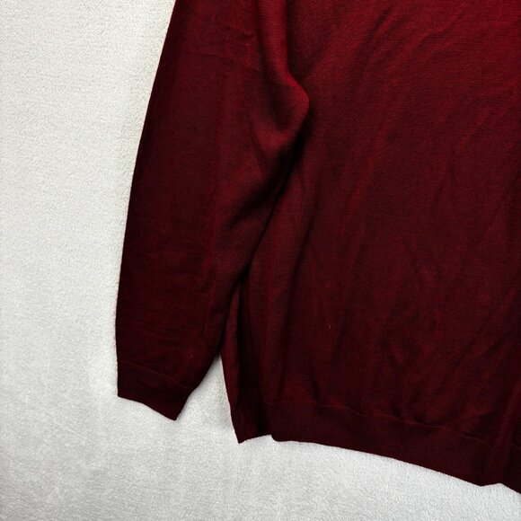 NWT Linea Uomo Wool Blend Turtleneck Sweater Mens Medium Red Skicore Minimalist - Picture 10 of 14